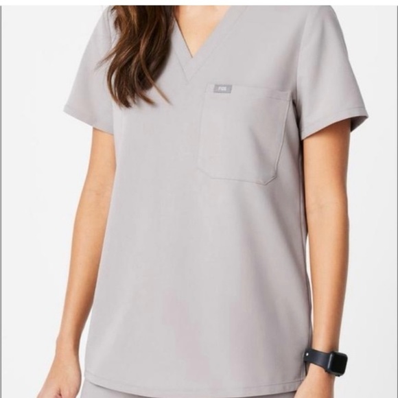 FIGS Womens Scrubs Set in Color Slate, Catarina Top Medium, Zamora Jogger Small - Picture 1 of 3